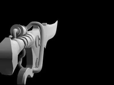Steam punk sword Low-poly 3D model