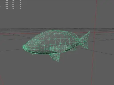 Snapper Low-poly 3D model 18