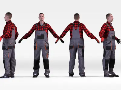 Dosch - People - Rigged - Factory Worker 3D model