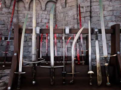 Sword Package  100 Variations Low-poly 3D model