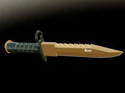 M9 Bayonet copper coating Low poly Free low-poly 3D model