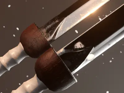 Medieval Roman gladius sword Low-poly 3D model