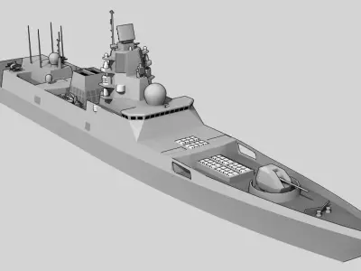 FFG Admiral Gorshkov class Project 22350 Low-poly 3D model