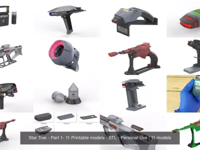 Star Trek - Part 1 - 11 Printable models - STL - Personal Use 3D Model Pack