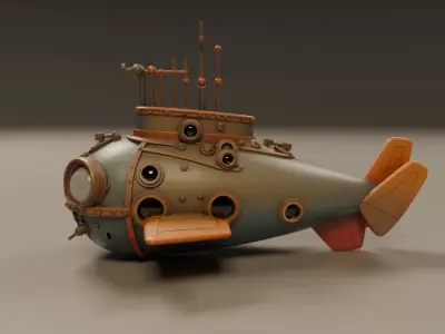 submarine 3D print model get