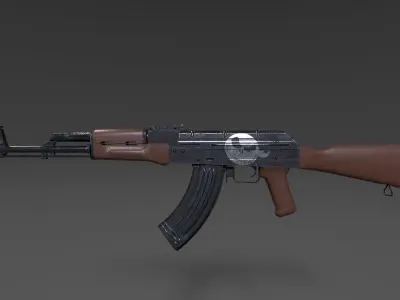 aka-47  four-types Low-poly 3D model