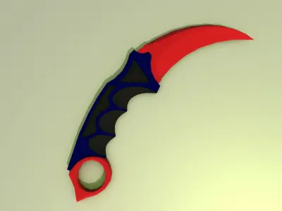 Kerambit knife RBR low-poly game ready Low-poly 3D model