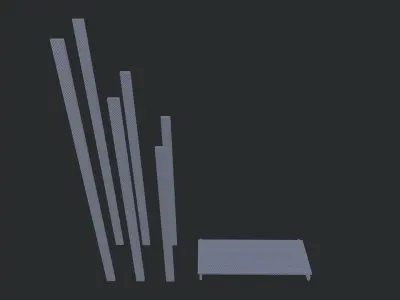 Wood Rack Low-poly 3D model