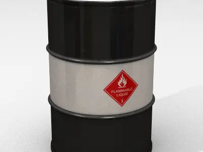 55 Gallon Drum Collection  high poly 3D model