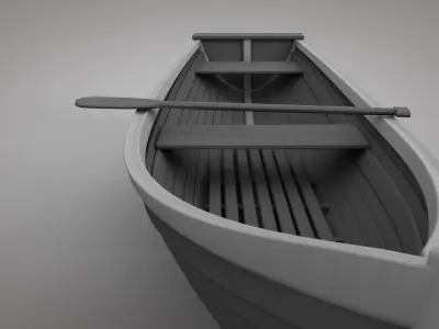 Wooden Boats 3D model