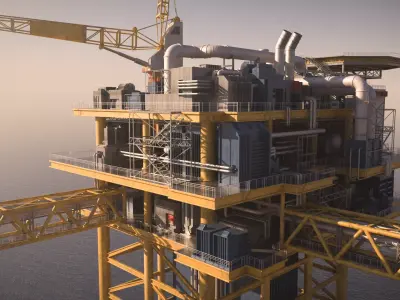 OilPlatform 3D model purchase