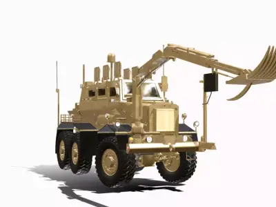buffalo mrap 6x6 Low-poly 3D model