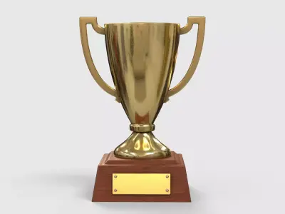 Gold Trophy 2 Low-poly 3D model