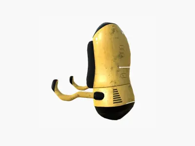 Jetpack J05 Yellow Black - SciFi Character Design Low-poly 3D model