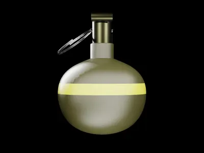 HE Grenade - made in Blender Low-poly 3D model