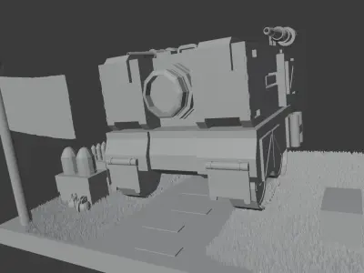 war tank Free low-poly 3D model