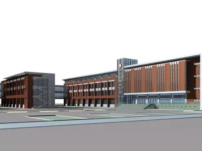 School Building 3D model 42