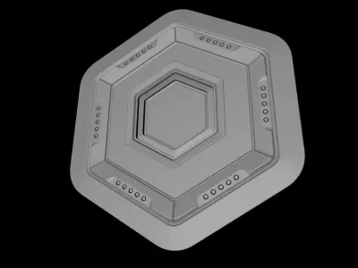 Hexagonal Plate 3D model