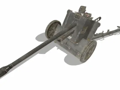Pak 38 Low-poly 3D model