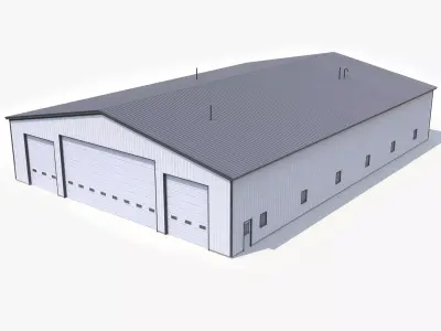 Industrial Building 56 Low-poly 3D model