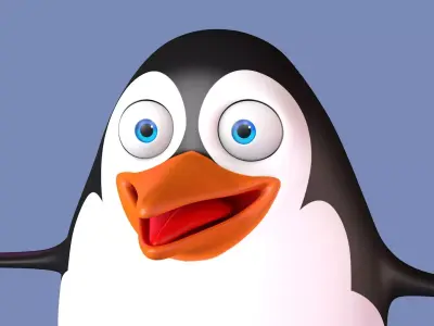 Penguin Low-poly 3D model get