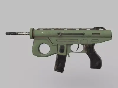 smg gun Low-poly 3D model purchase