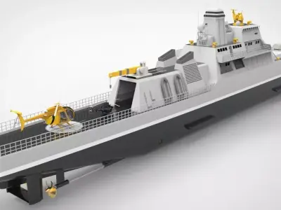 Offshore Patrol Vessel 90M Low-poly 3D model