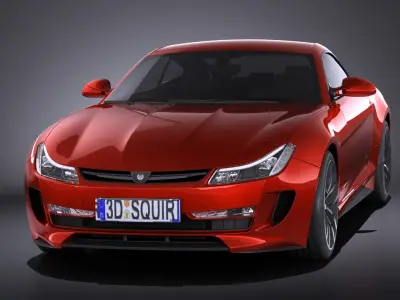 Generic Average Sport Coupe 2015 VRAY 3D model