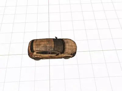 Low Poly 3D Hatchback CaR Low-poly 3D model