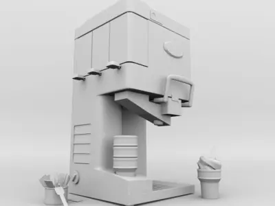 3D Ice cream machine 3D model