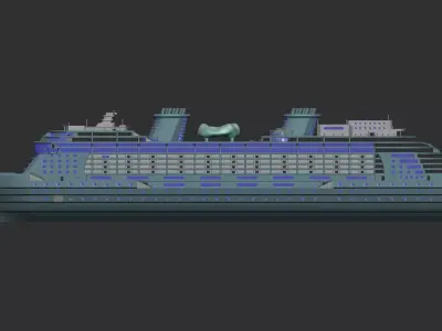 Customisable Cruise Ship Model 3D Printable 3D print model