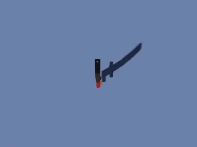 Sword - Katana Low-poly 3D model