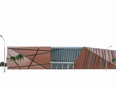 Shopping Mall 01  Low-poly 3D model