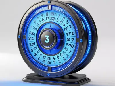 SciFi Digital Counter Display 3D model