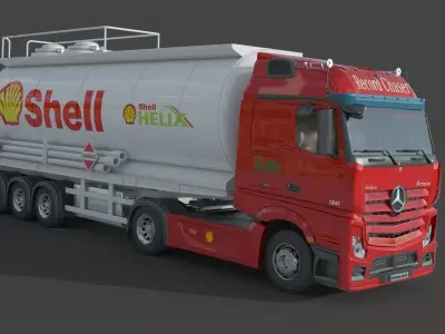  Mercedes Actros Fuel Tanker 3D model
