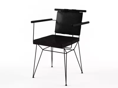 Tolix metal Chair  Low-poly 3D model