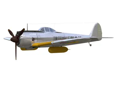 Ki43 Hayabusa type2-kou oscar 3D model buy
