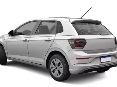 Car Compact Polo 2025 Low-poly 3D model
