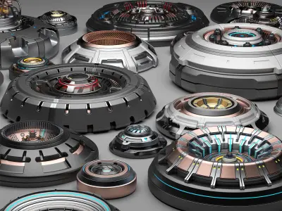 sci fi kitbash subdivision ready 3d model 3D model
