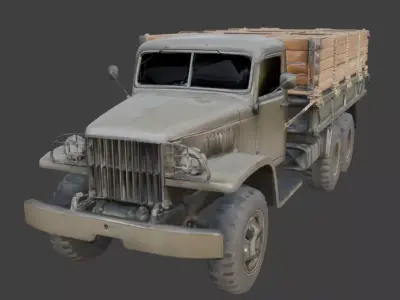 WWII Light Tank 3D  Low-poly 3D model