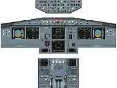 a320 cockpit Free 3D model