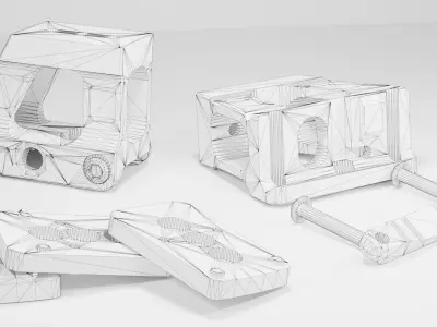 UNITY TACTICAL FAST MRDS - 3D MODEL - LOW POLY - GAME READY Low-poly 3D model