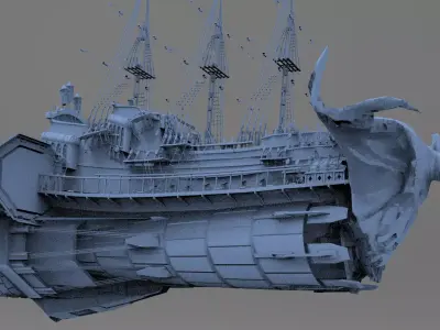 Airship jet boosted  2 3D model
