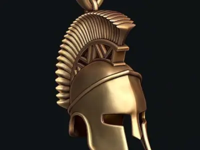 Spartan helmet pendant 3D print model