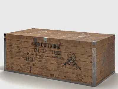 Ammo Crate Low-poly 3D model buy