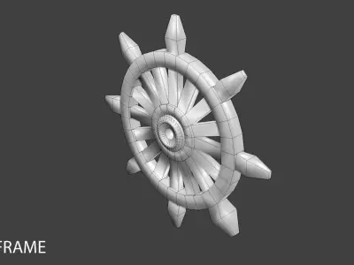 Ship Wheel 8 3D model