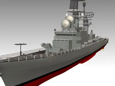 USS Belknap CG 26 3D print model