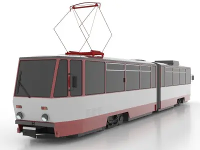 Tatra KT4D-Z Low Low-poly 3D model