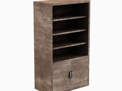 Old Shelf 05 Low-poly 3D model