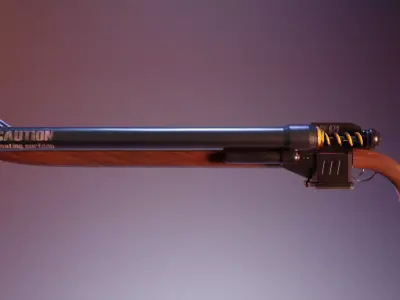 Low Poly Shotgun SG-072 Low-poly 3D model